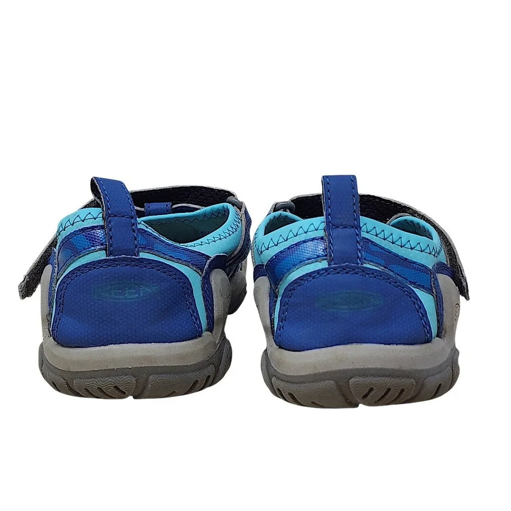 Keen Seacamp II CNX Sandals 4 Kids Blue Camo Water Shoes 1027213 Hiking Outdoor
